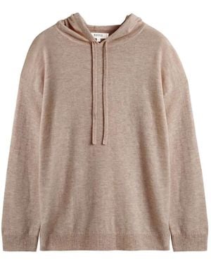 Chinti & Parker Hooded Ribbed Hoodie - Brown