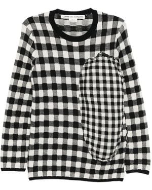 Comme des Garçons Checked Jumper - Black
