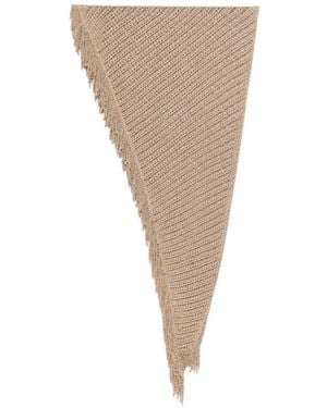 SIMONA CORSELLINI Metallic-Effect Open-Knit Scarf - Natural