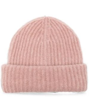 Roberto Collina Ribbed-Knit Beanie Hat - Pink