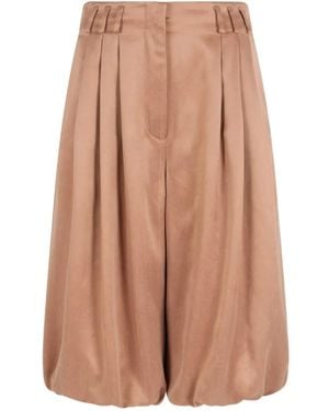 Giorgio Armani Pleated Shorts - Brown