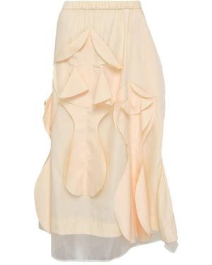 Enfold Appliqué Skirt - Natural
