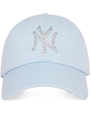Sporty & Rich Yankees Kristal Crystal-Embellished Cap - Blue