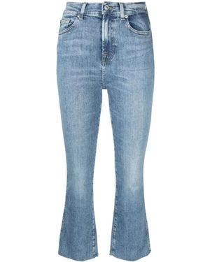 7 For All Mankind Jeans Crop Svasati - Blu