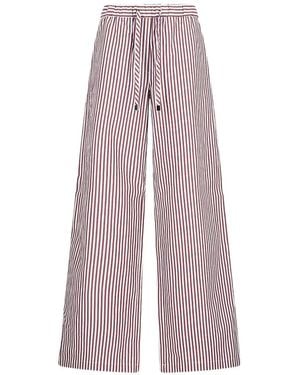The Attico Striped Drawstring Trousers - Purple