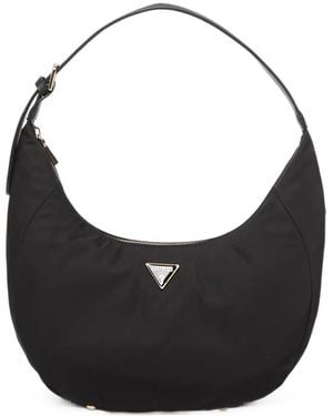 Guess Logo-Plaque Tote Bag - Black