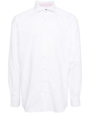 N.Peal Cashmere Cannes Flanellen Overhemd - Wit