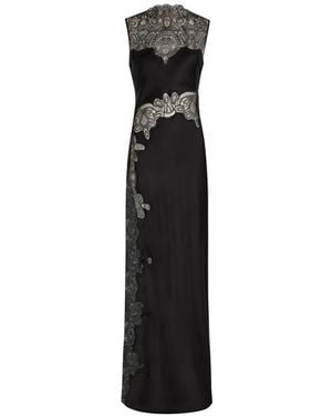Shona Joy Jamila Lace-Panelled Sleeveless Maxi Dress - Black