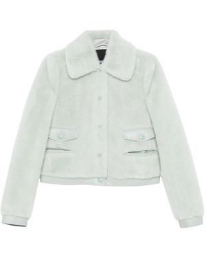 Patrizia Pepe Shirt-Collar Pocket Jacket - White