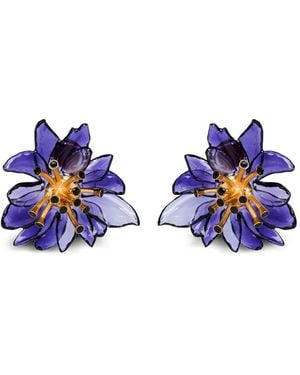 Nina Ricci Boucles D'Oreilles Pistil Bloom - Bleu