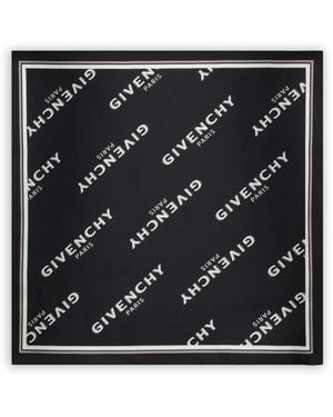 Givenchy Fular Shadow Pequeño Con Logo Estampado - Negro