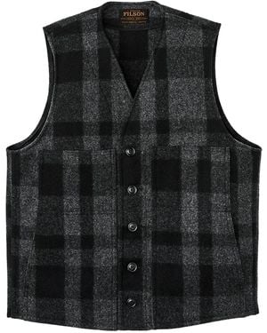 Filson Mackinaw Checked Vest - Black
