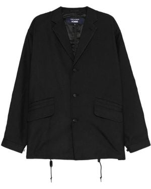 Comme des Garçons Notched-Lapels Single-Breasted Jacket - Black