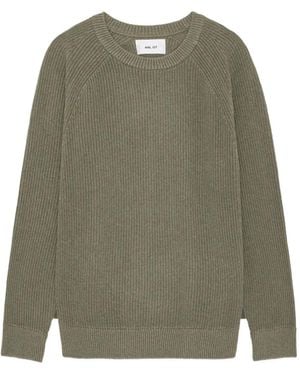 NN07 Raglan-sleeve Ribbed Sweater - グリーン