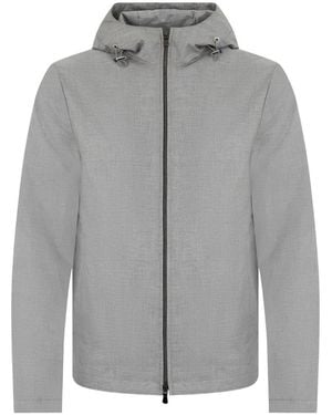 Fedeli Hooded Zip-Up Jacket - Grey