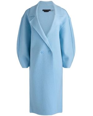 Alice + Olivia Manteau Waverly Cocoon À Boutonnière Croisée - Blue