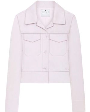 Courreges ロゴパッチ ジャケット - ピンク