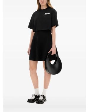 MSGM Logo-Print T-Shirt - Black