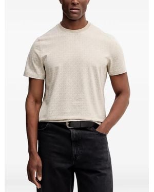 Michael Kors Logo-Pattern T-Shirt - White
