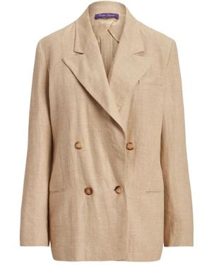 Ralph Lauren Blazer Antonine À Veste Croisée - Natural