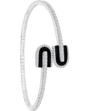 UNION LOS ANGELES U Duo Diamond And Onyx Bracelet - White