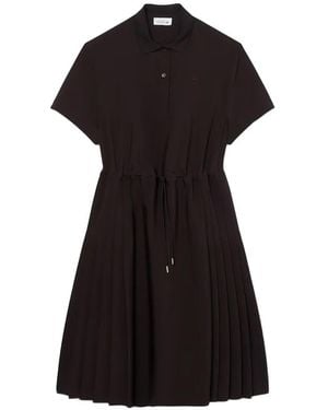 Lacoste Pleated Midi Dress - Black