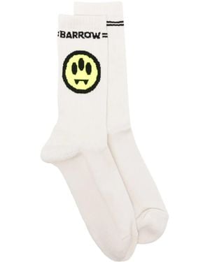 Barrow Logo-Jacquard Socks - White
