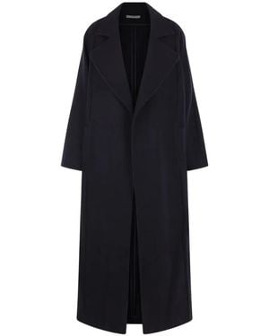 Dusan Herringbone Cashmere Coat - Black