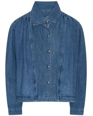 ROTATE BIRGER CHRISTENSEN Geraffte Jeansjacke - Blau