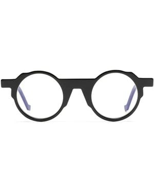 VAVA Eyewear Sculpted Round-Frame Glasses - Black