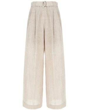 Panicale Belted Pants - White