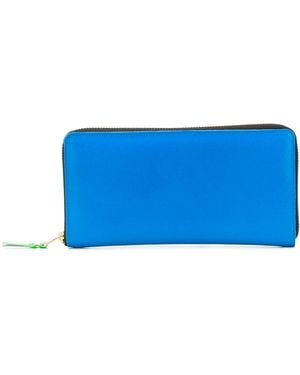 Comme des Garçons Zip-Around Leather Wallet - Blue