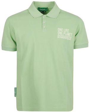 DSquared² Graphic Polo Shirt - Green