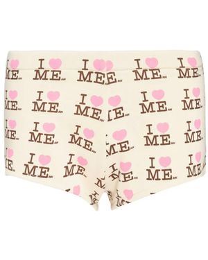 Ashley Williams Serena Logo-Print Shorts - Pink