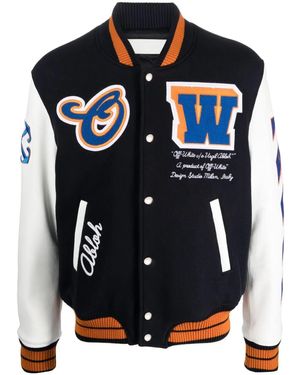 Off-White c/o Virgil Abloh Varsity Jacket in Black for Men