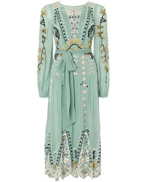 Temperley London Rosalba Midikleid Mit Blumenstickerei - Grün