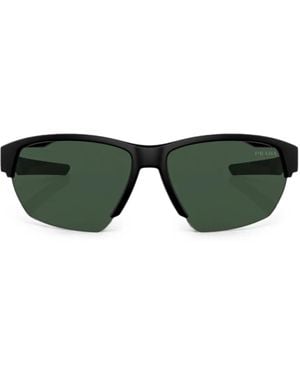 Prada Geometric-Frame Sunglasses - Green