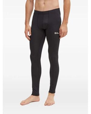 Jack Wolfskin Leggins Infinite Warm Con Logo - Azul