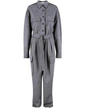 Frankie Shop Linda Belted Jumpsuit - Grey