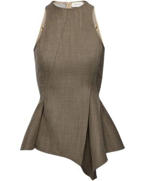 Magda Butrym Peplum Blouse - Green