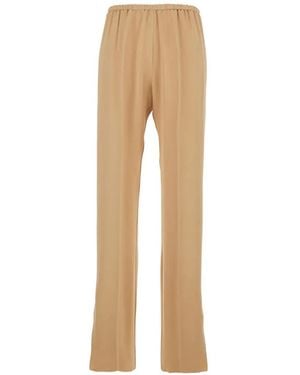 Forte Forte Hose mit seitlichem Schlitz - Natur