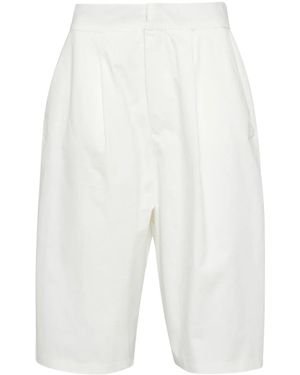 Thom Krom Pleat-Detail Tailored Shorts - White