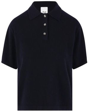 Allude Three-Button Polo Shirt - Blue