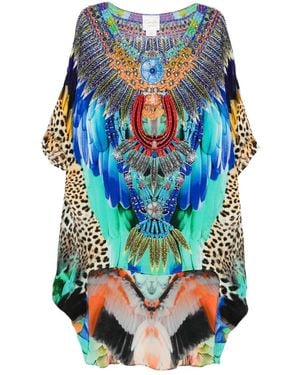 CAMILLA Klassisches Minikleid - Blau