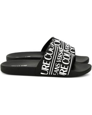 Versace Jeans Couture ロゴバンド サンダル - ブラック