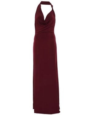 Aniye By Knot Norah Halterneck Cowl-Neck Maxi Dress - Purple