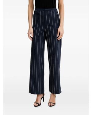 Benetton Pantalon Ample À Fines Rayures - Blue