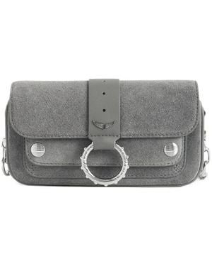 Zadig & Voltaire Kate Wallet Suede Bag - Grey