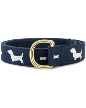 Thom Browne Gürtel Mit Hector-Stickereien - Blau