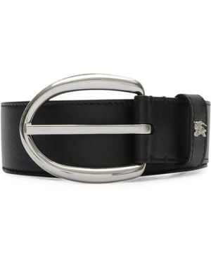 Burberry Oval-Buckle Belt - Black